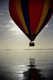 Montgolfière au-dessus du Golfe